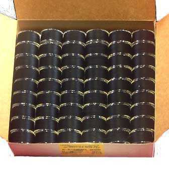 Janome Pre-Wound Class 15 Bulk Bobbin Black 108/box raprewb108