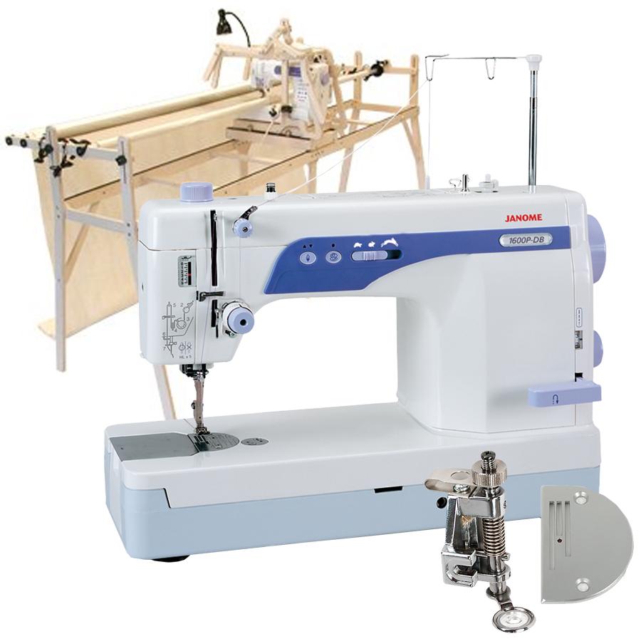 Grace Sturdy - Lite Quilting Frame & Janome 1600P - DB Sewing Machine - Sewingmachinesplus.com