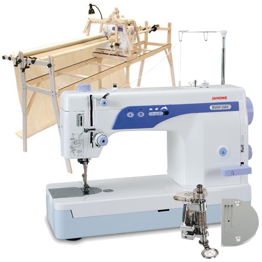 Grace Sturdy - Lite Quilting Frame & Janome 1600P - DBX Sewing Machine - Sewingmachinesplus.com
