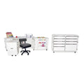 Kangaroo Sewing Furniture Aussie Studio and Dingo II WHITE Sewing Cabinets with Air Lift (AS-WHT)