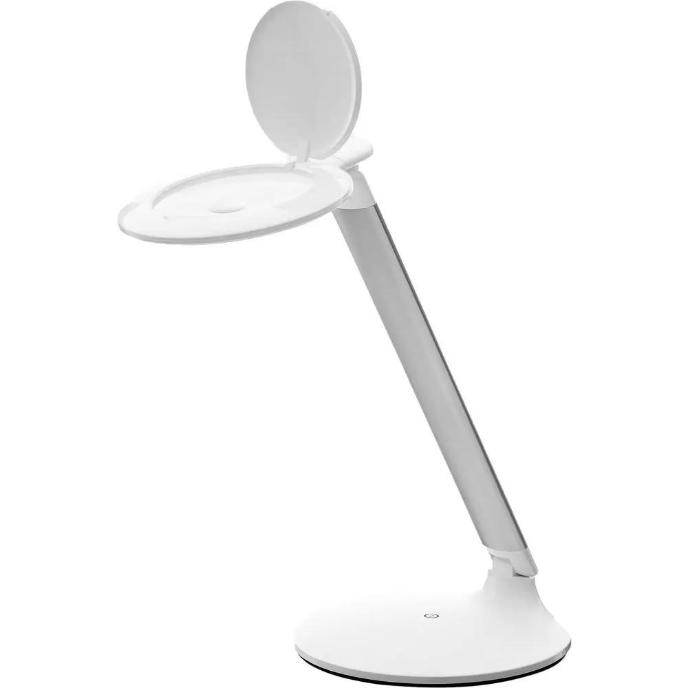 Daylight Halo LED Table Magnifier white magnifying lamp with circular lens
