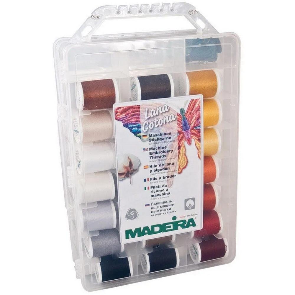 Madeira Lana Cotona Incredible Threadable 50 pc 200m 220yd Kit Case Embroidery Box