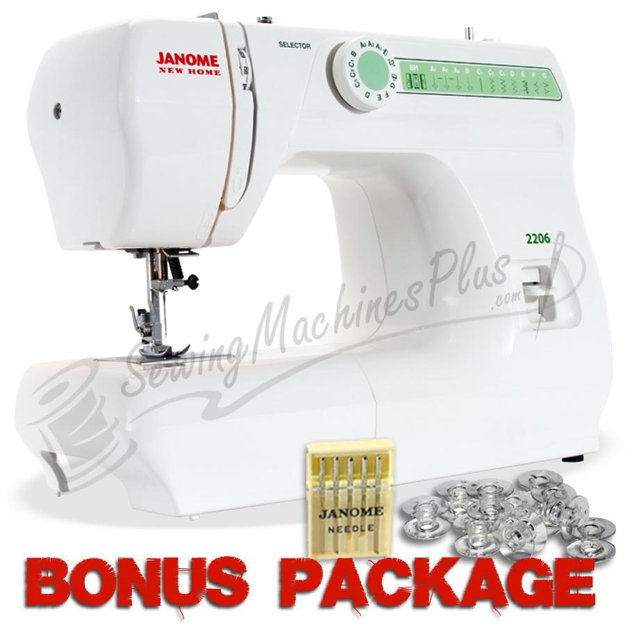 Janome 2206  Full Size Sewing Machine with Freearm & FREE BONUS