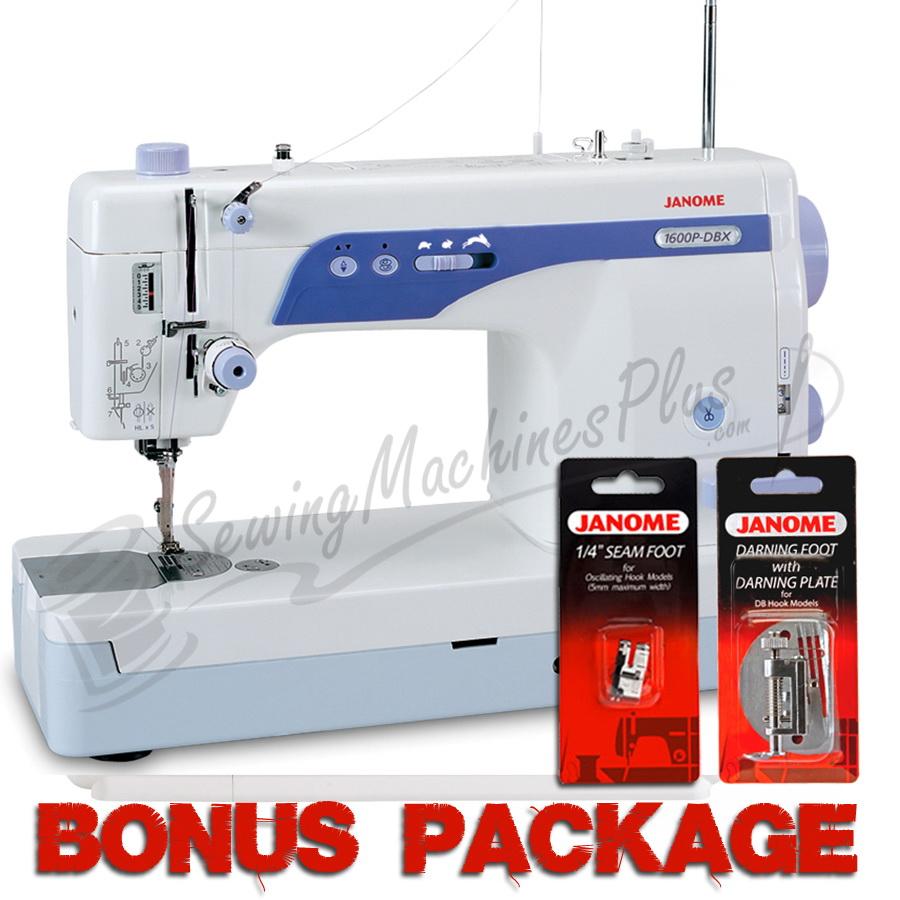 Janome 1600P-DBX High Speed Sewing Machine Auto Thread Cutter & FREE BONUS