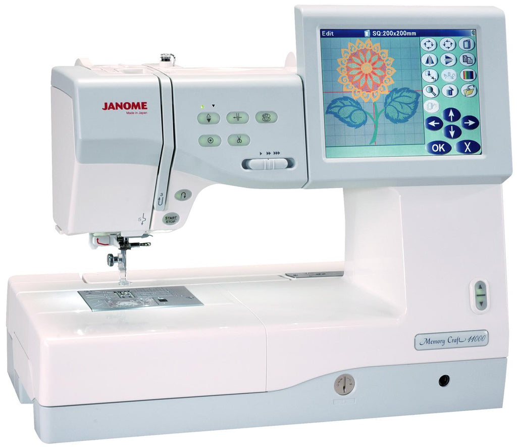 Janome Memory Craft 11000 FS Embroidery & Sewing Machine - Sewingmachinesplus.com