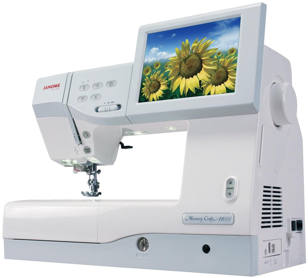 Janome Memory Craft 11000 FS Embroidery & Sewing Machine - Sewingmachinesplus.com
