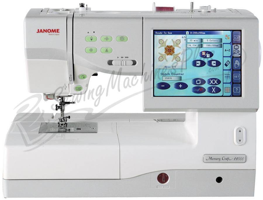 Janome Upgraded Memory Craft 11000 Embroidery & Sewing Machine