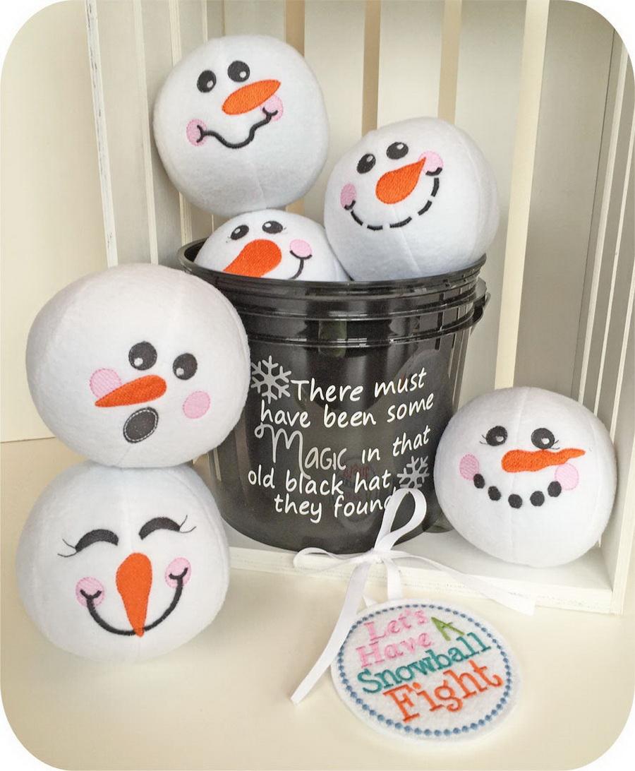 Embroidery Garden Snowman Snowballs Set - Sewingmachinesplus.com