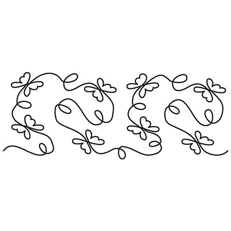 Groovy Board - 10in. Flutterbys Border Quilting Template