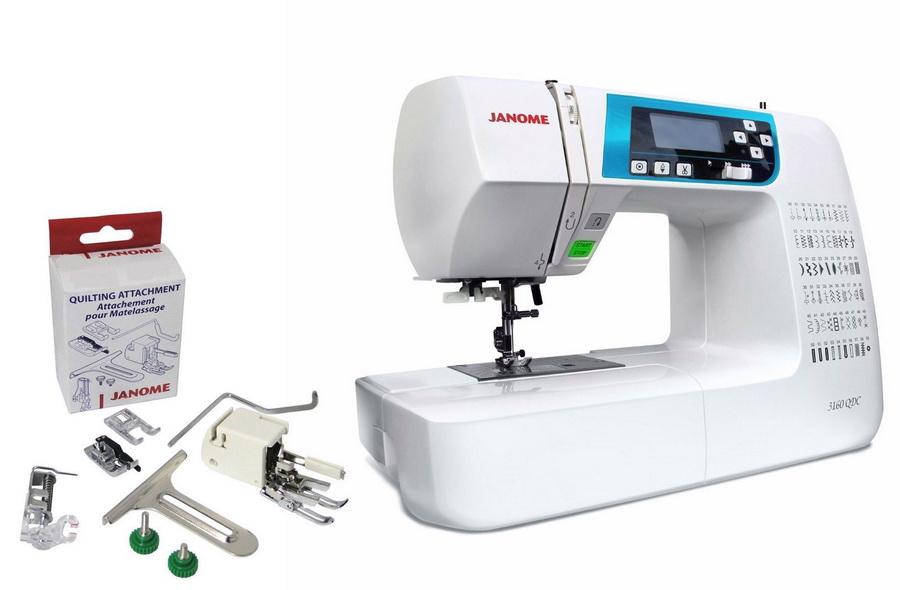 Janome 3160QDC - Blue Face Sewing Machine: FREE Quilting Attachment Kit