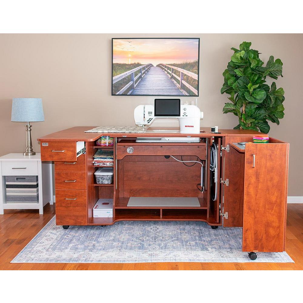 Horn of America New Model 9479 Sewing, Embroidery, and Serger Combo Cabinet - Sewingmachinesplus.com