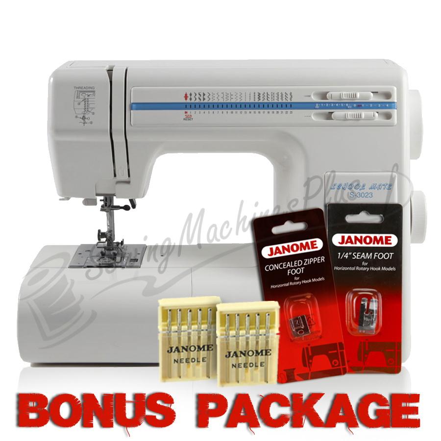 Janome Schoolmate S-3023 Sewing Machine & FREE BONUS