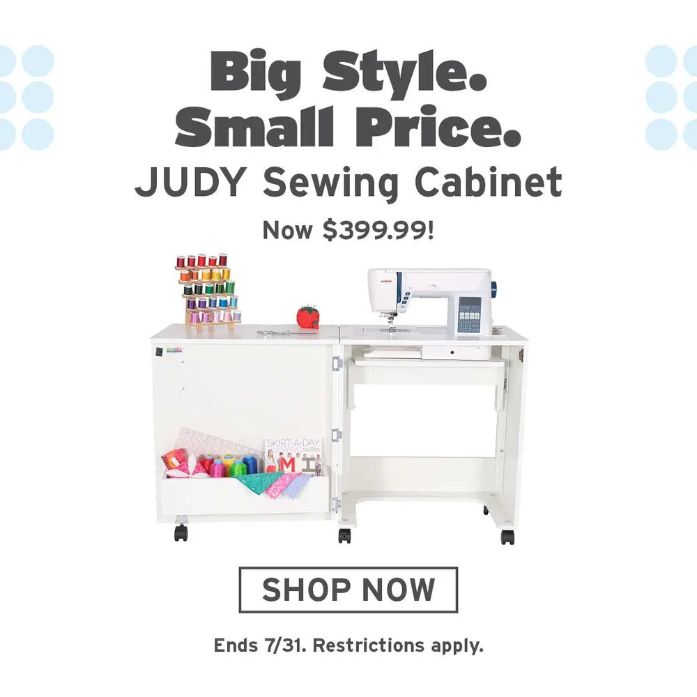 Arrow 105 Judy Sewing and Craft Table with Storage and Adjustable 3-Position Lift - Teak
