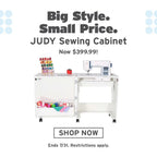 Arrow 105 Judy Sewing and Craft Table with Storage and Adjustable 3-Position Lift - Teak
