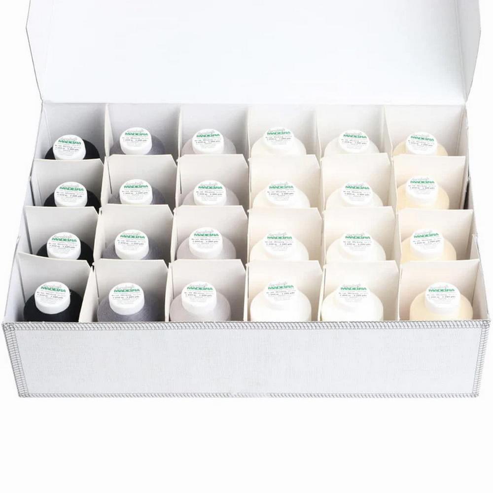 Madeira Aerolock Mini King Thread Box - 24 (1320 yards) Spools 6 Colors 125 wt.