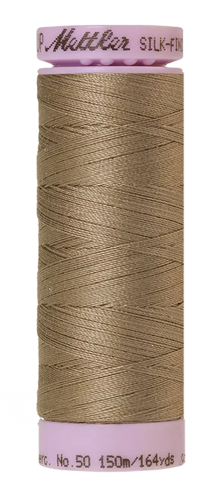Mettler Silk-Finish 164 Yards, 50 wt. - Color Khaki - 100% Cotton (9105-1228)