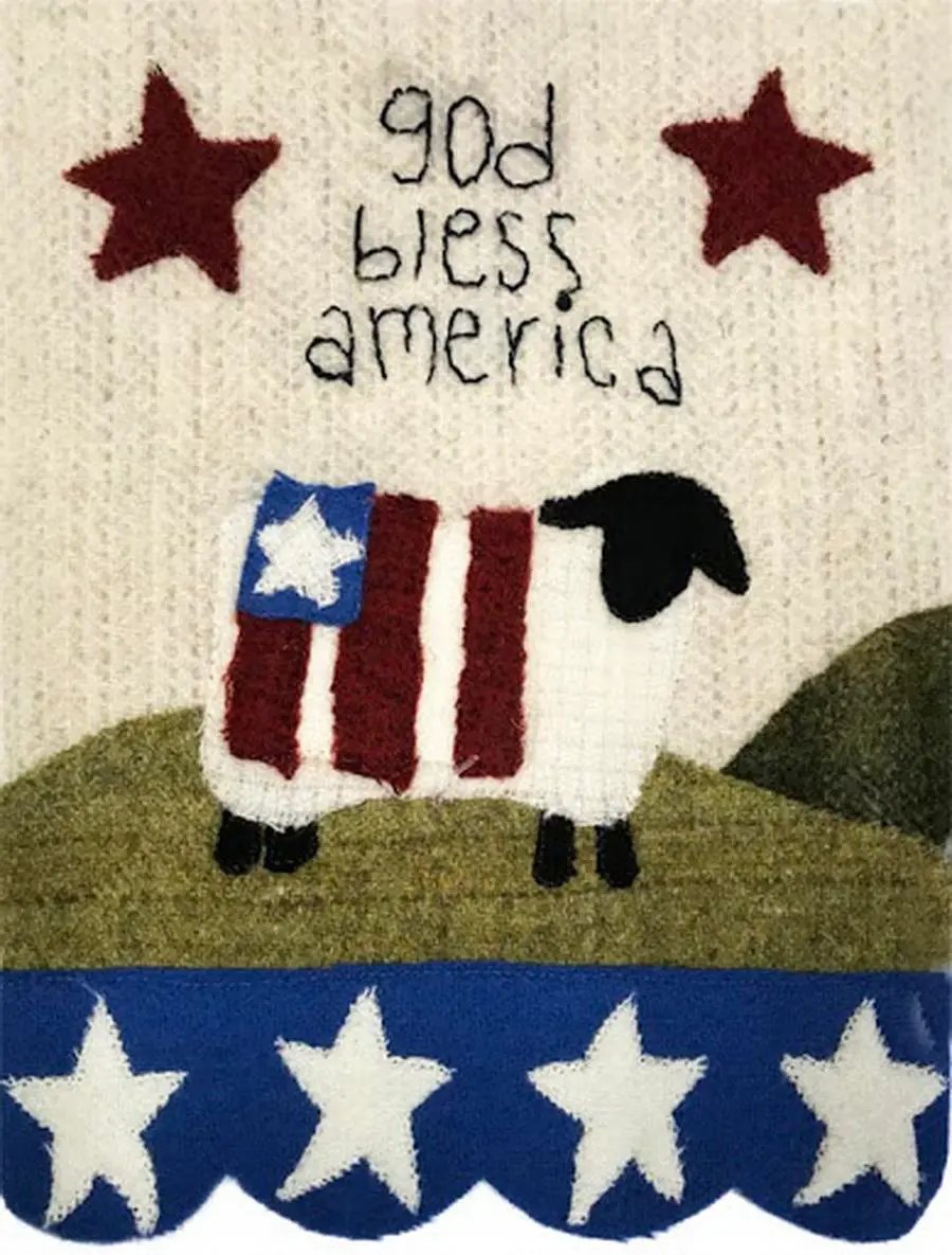 Quilter's Paradise Simply Sheep July Pre - Cut Wool Kit - Sewingmachinesplus.com