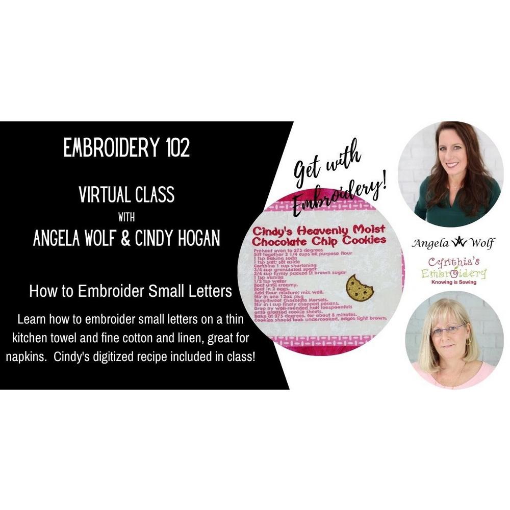 Angela Wolf Academy Embroidery 102 Class - Sewingmachinesplus.com