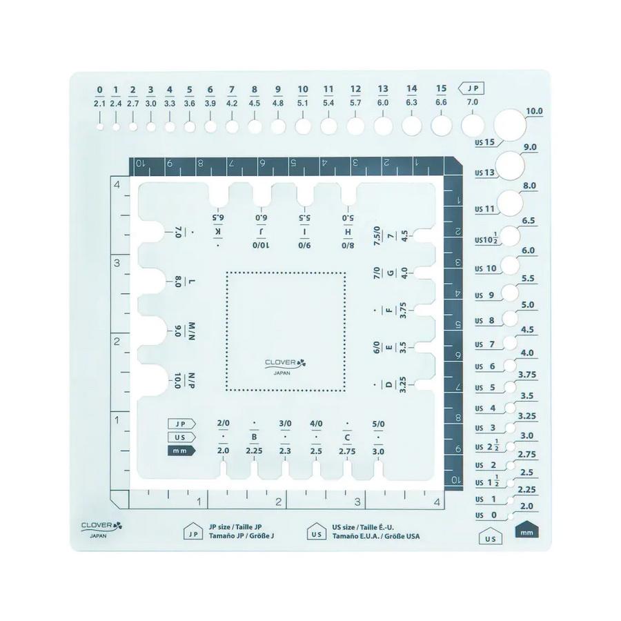 Clover Swatch Ruler and Needle Gauge - Sewingmachinesplus.com