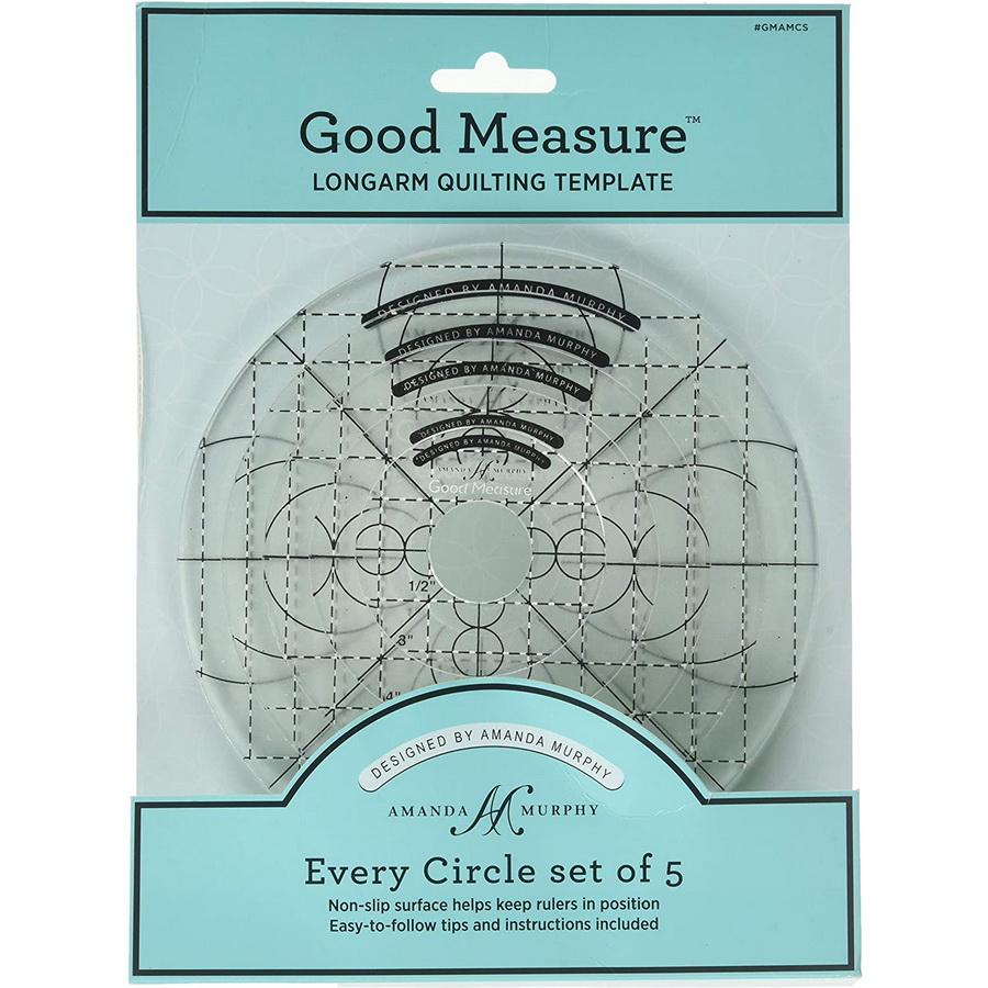 Good Measure Every Circle Quilting Template Ruler 5 PC Set - Sewingmachinesplus.com