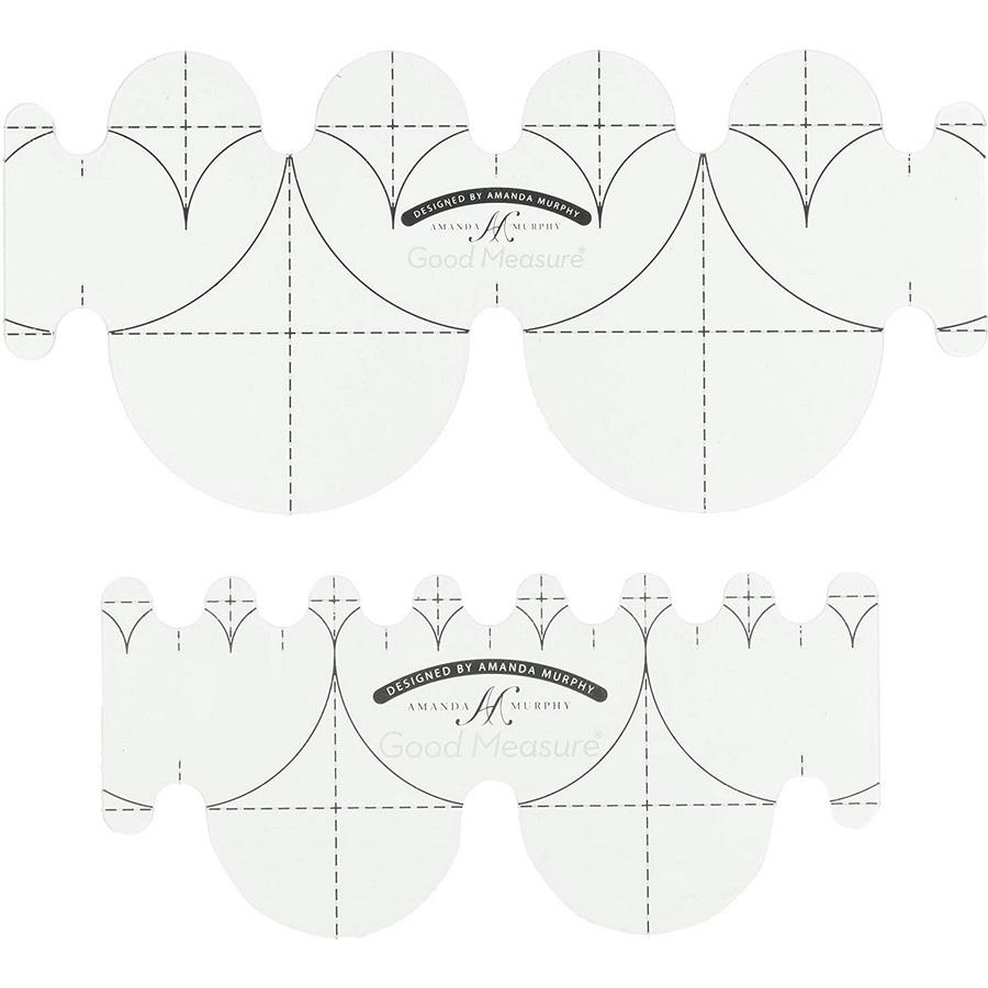 Good Measure Every Clamshell Quilting Template Ruler 2 PC Set - Sewingmachinesplus.com