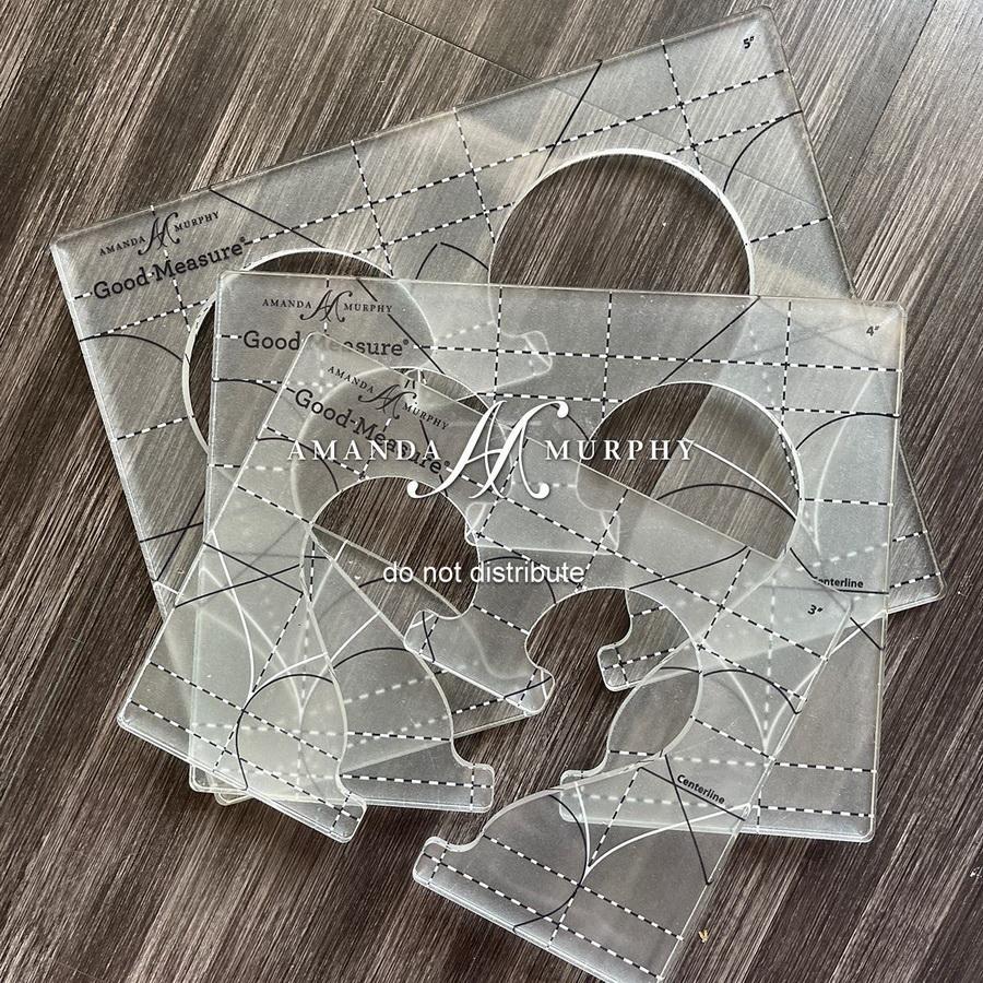 Good Measure Every Heart 2 Quilting Template Ruler 3 PC Set - Sewingmachinesplus.com