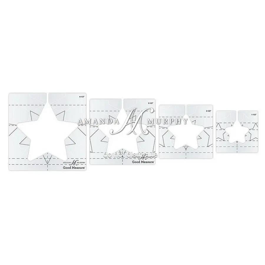 Good Measure Long Arm Every Star Quilting Template Ruler 4 PC Set - Sewingmachinesplus.com