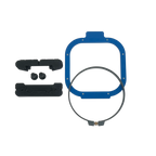 Leveler Pro Combo Bracket Set for Mighty & Round Hoops by Tex Inc; blue frame with black spacers and hardware