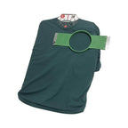 All in 1 Leveler Pro hooping station by Tex Inc; green circular leveler on a teal shirt display