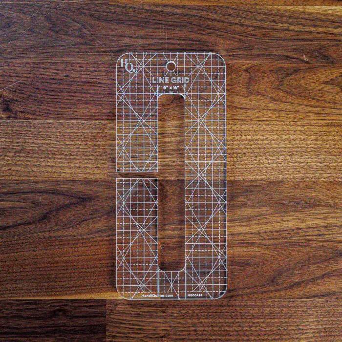 Handi Quilter Line Grid quilting ruler, transparent acrylic with printed line grid