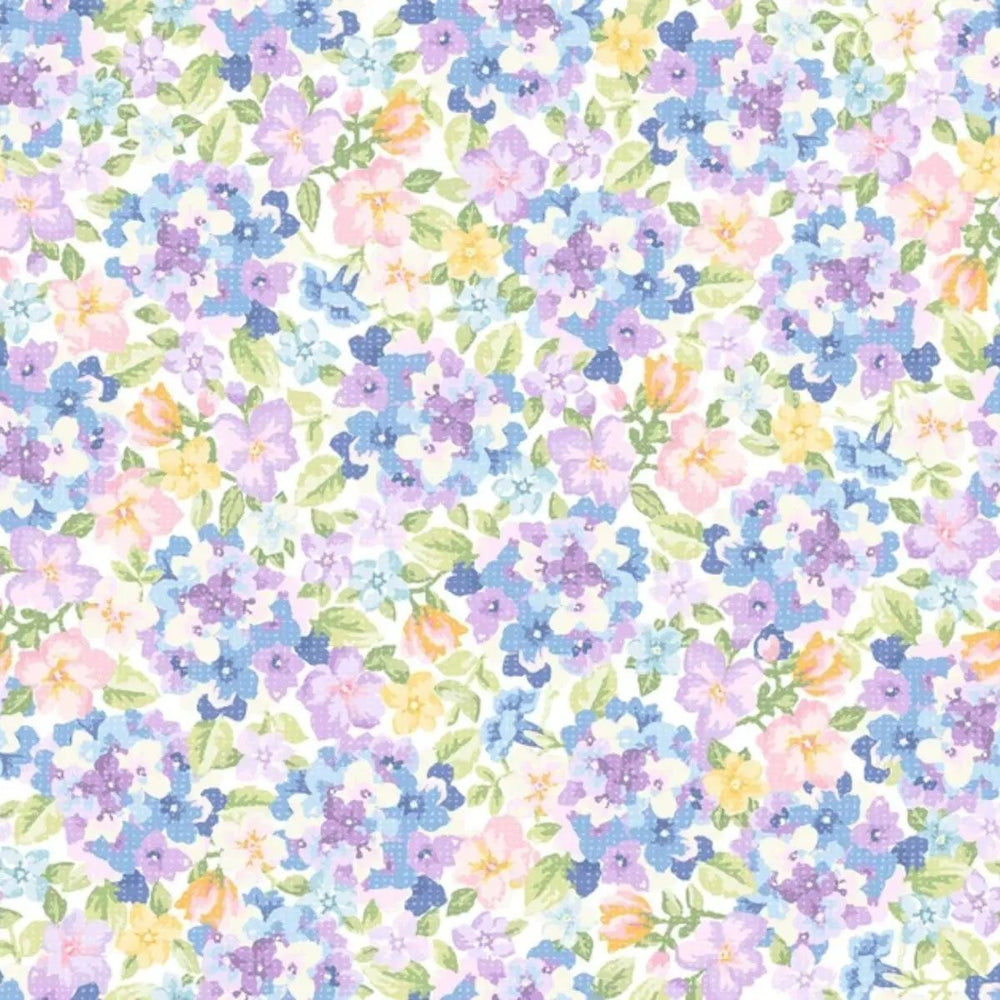 Gathering Sun Packed Floral Multi quilting fabric by Maywood Studio, SKU MAS11192-Z