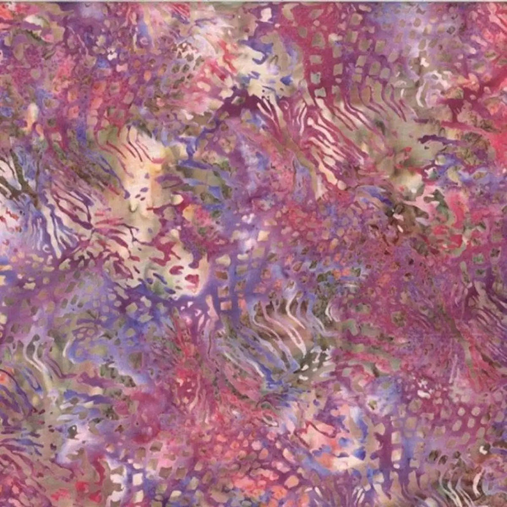 Jelly Fish Batiks Passion Tea Tiger Shell cotton batik fabric by McKenna Ryan for Hoffman Fabrics