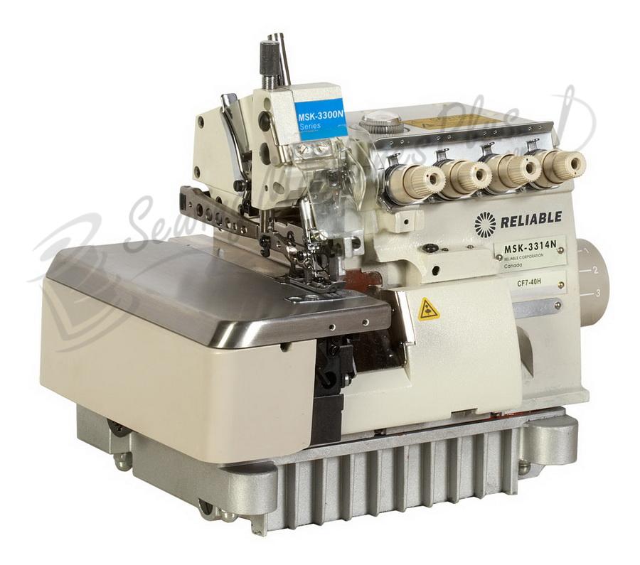 Reliable MSK - 3314N - CF7 - 40H 3 / 4 Thread High Speed Serger, Fully Submerged Table & FREE Lamp - Sewingmachinesplus.com