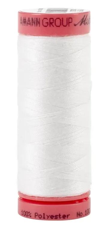 Mettler Metrosene Plus polyester thread 150m (164yd) WHITE