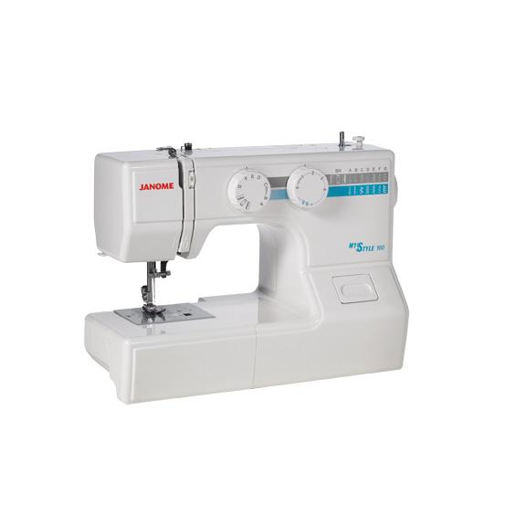 Janome MyStyle 100 sewing machine with 13 built-in stitches and a 4-step buttonhole