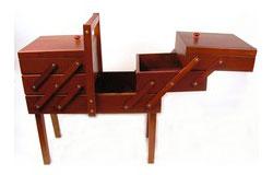 Large Wooden Sewing Caddy with Legs P3011K - Sewingmachinesplus.com