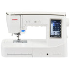 Janome Skyline 8 sewing and quilting machine, white computerized model with touchscreen display