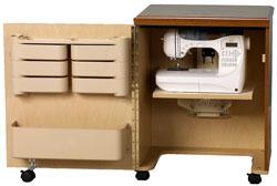 Perfexion Small Sewing Cabinet PXD2100 - K in oak - Sewingmachinesplus.com