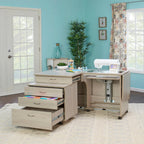Koala Quilters Vision Cabinet With Caddie - Grey Oak Q-G001