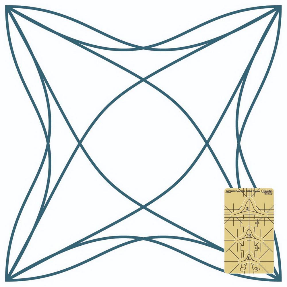 Westalee Design Flying Bell Curve Triangle Templates London Collection (Curve 1in-1.5in-2in)