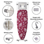 ironMATIK Space Surfer Premium Ironing Board in Pagoda Magenta - Sewingmachinesplus.com