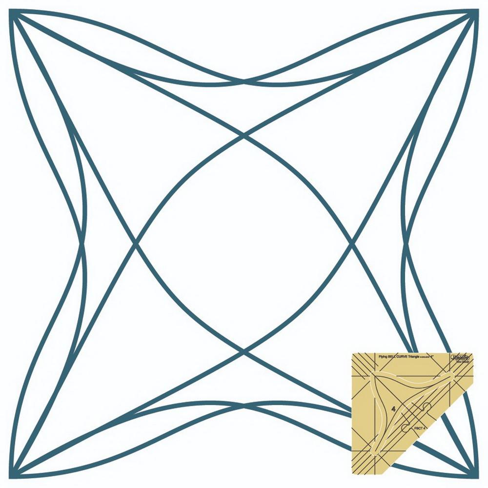 Westalee Design Flying Bell Curve Triangle Templates London Collection 4in