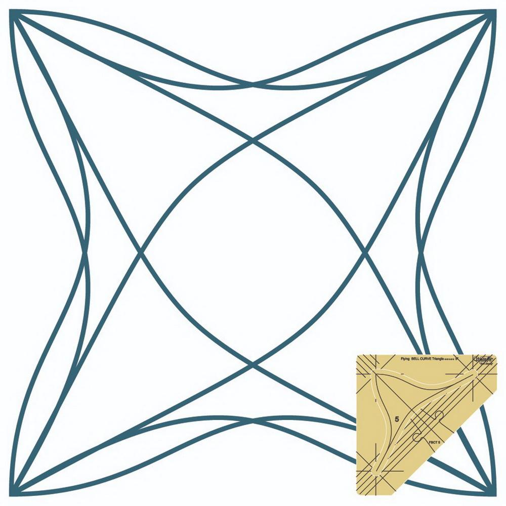Westalee Design Flying Bell Curve Triangle Templates London Collection 5in