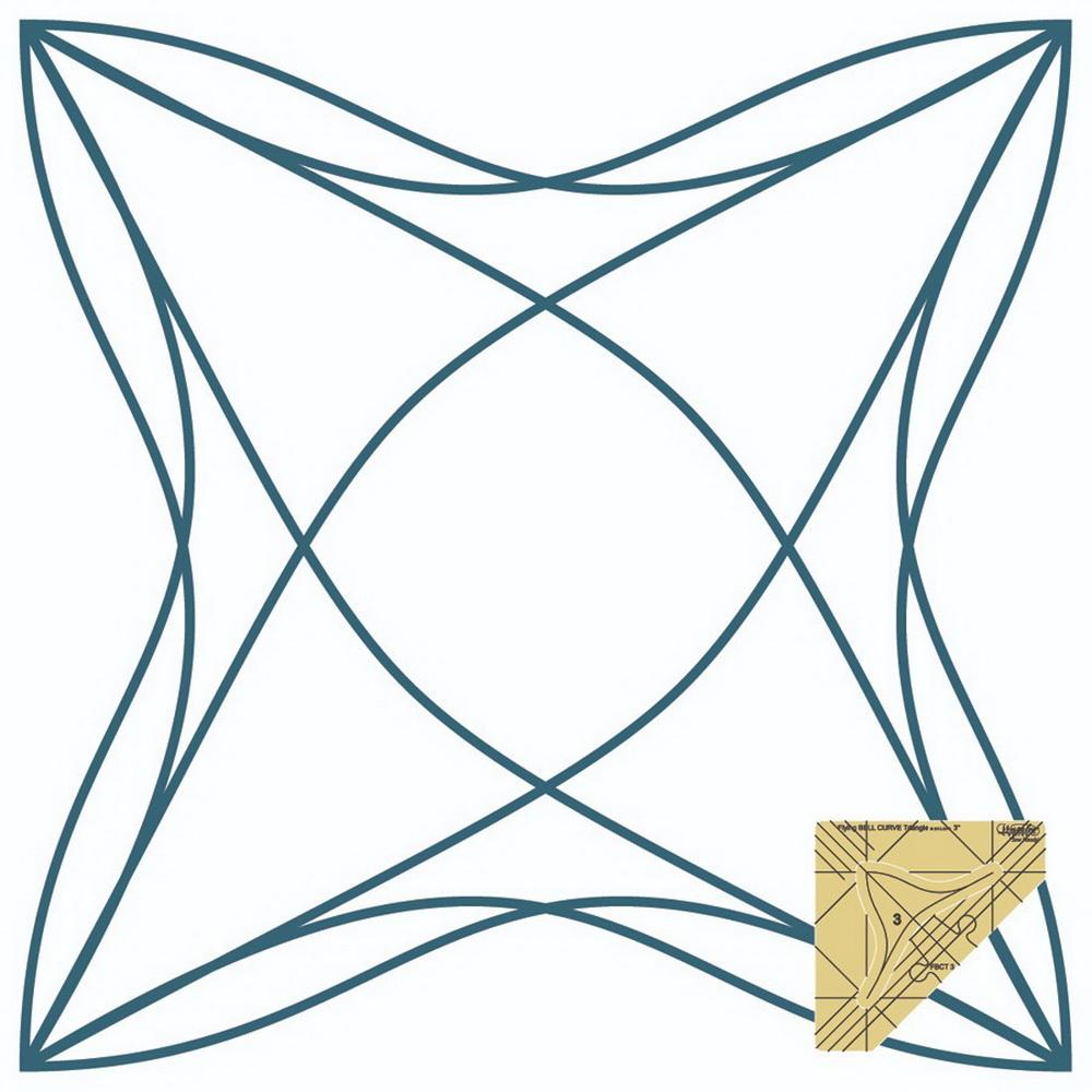 Westalee Design Flying Bell Curve Triangle Templates London Collection 3in