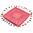 Zirkel Magnetic Pin Cushion - Red - Sewingmachinesplus.com