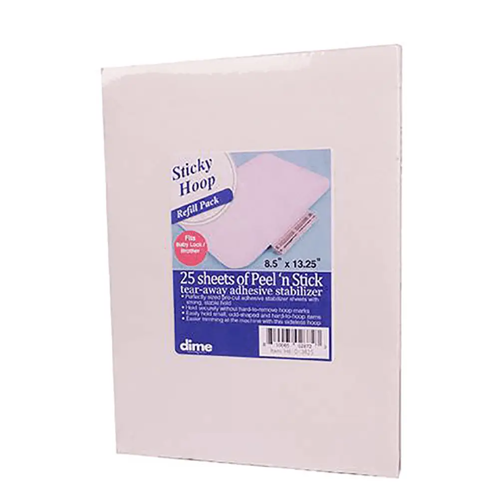 DIME Peel n Stick 7.75in x 12.25in or Sticky Hoop 145mm x 255mm - Sewingmachinesplus.com