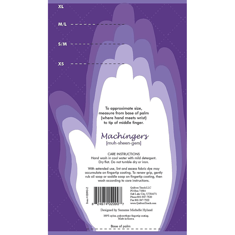 Machingers Gloves size XL for Machine Quilters - Sewingmachinesplus.com
