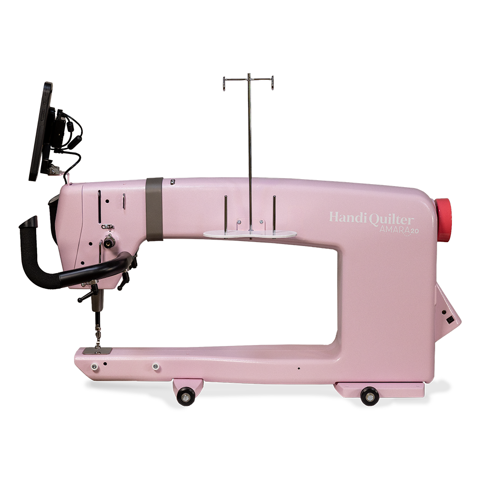 Limited Edition Totally Eighties Pink Handi Quilter Amara 20 inch Longarm Quilter Machine Bundle with Studio Frame (10 or 12ft) and Pro-stitcher