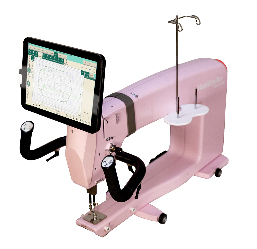 Limited Edition Totally Eighties Pink Handi Quilter Amara 20 inch Longarm Quilter Machine Bundle with Studio Frame (10 or 12ft) and Pro-stitcher