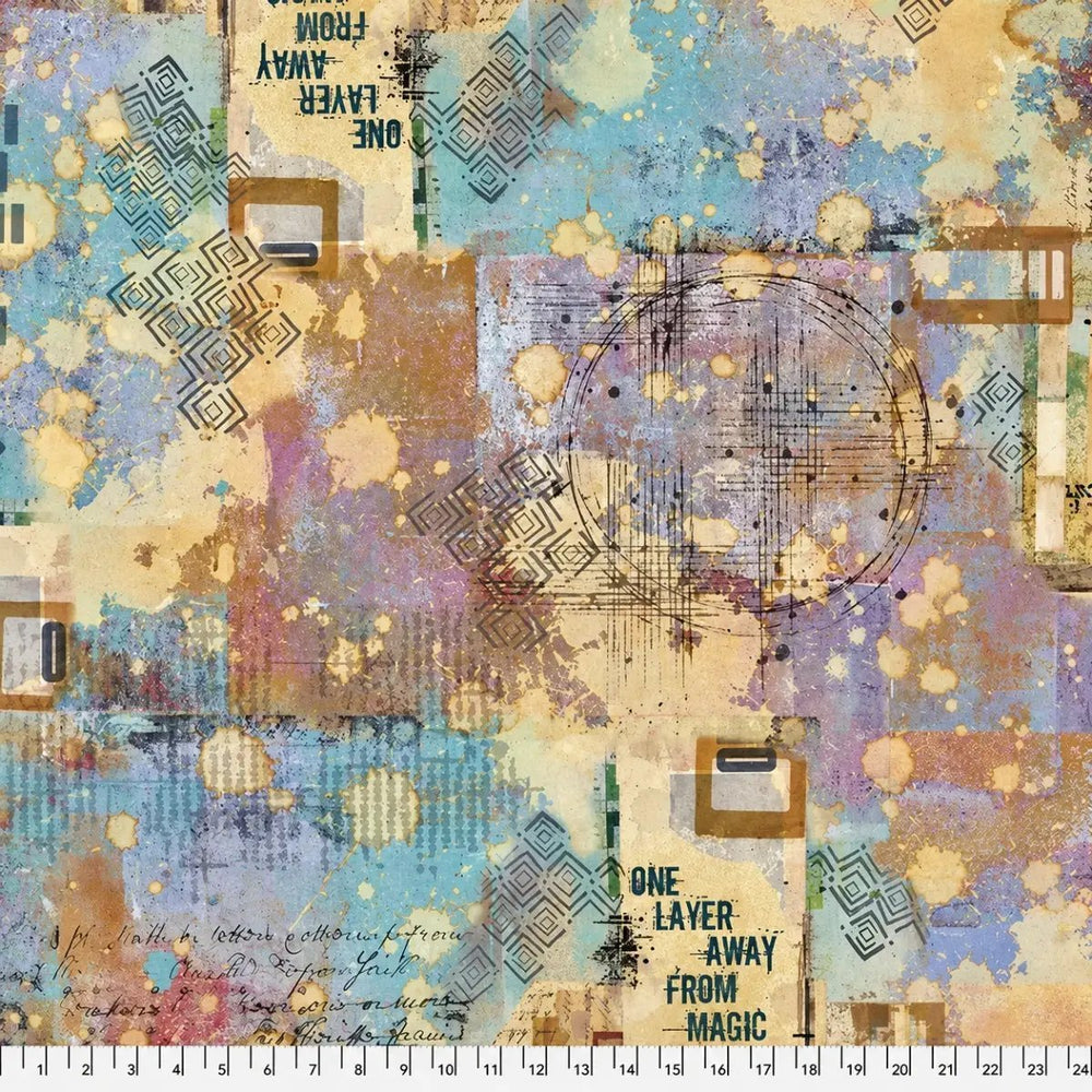 FreeSpirit One Layer Away Kaleidoscope 108-inch wide backing fabric by Seth Apter